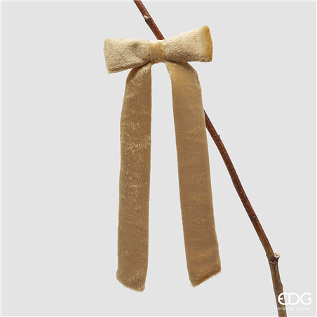 Fiocco Velluto Clip H30cm D13cm Gold