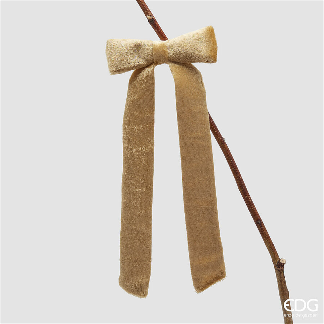 Fiocco Velluto Clip H30cm D13cm Gold
