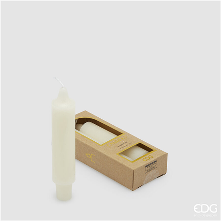 Candela A Stelo Solid H15cm 2pz Ivory