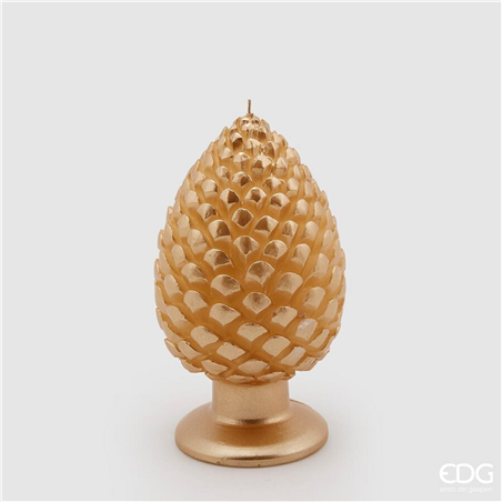 Candela Pigna Con Base Gold H20cm D11cm