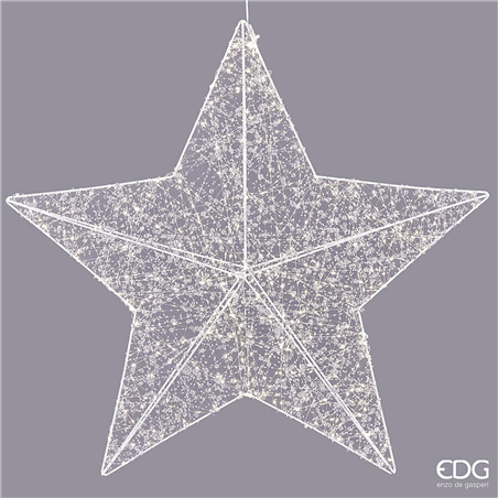 Ornamento Stella Pearls 600microled D80cm Trasparente