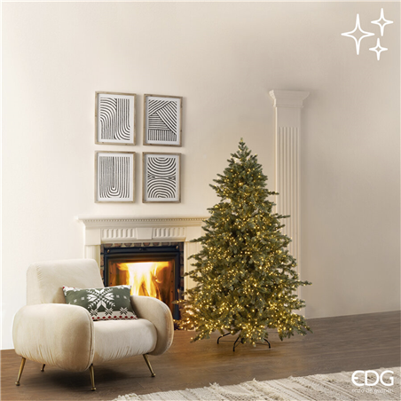 Albero Pino Argentato H180cm D135cm 3000led Sage