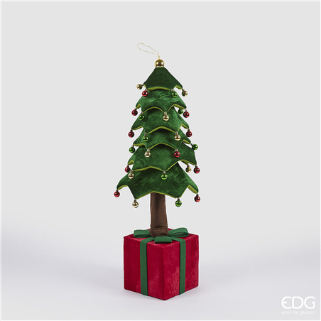 Albero Con Pacco Dono Telescopico H110cm Green