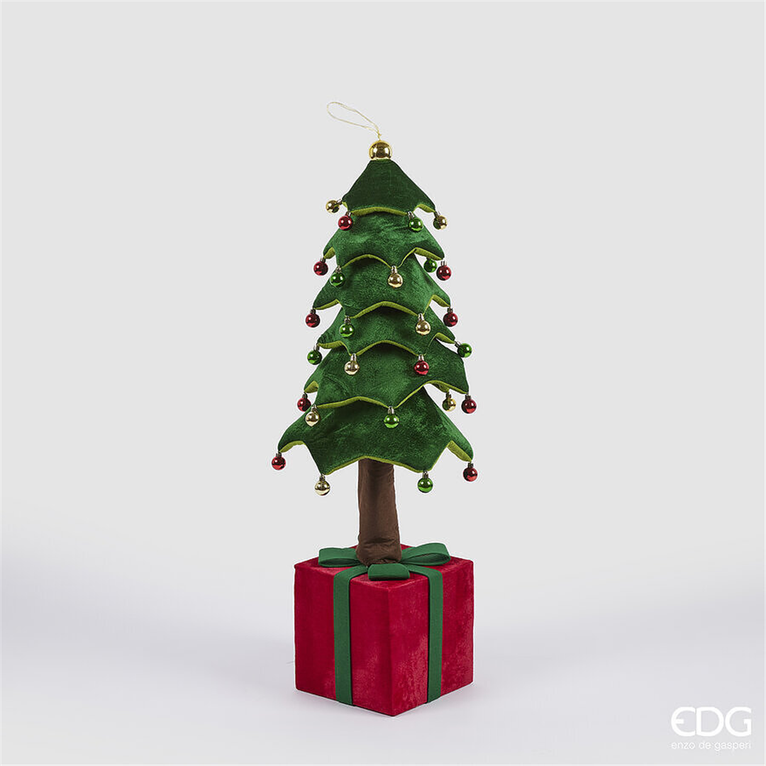 Albero Con Pacco Dono Telescopico H110cm Green