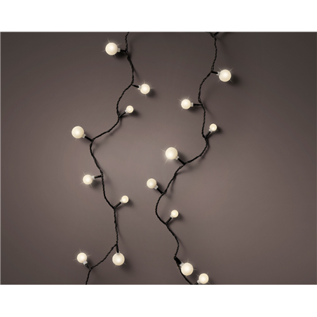 Filo 120led Cherry 3 Misure  Filo Nero 900cm Bianco Caldo Da Esterno