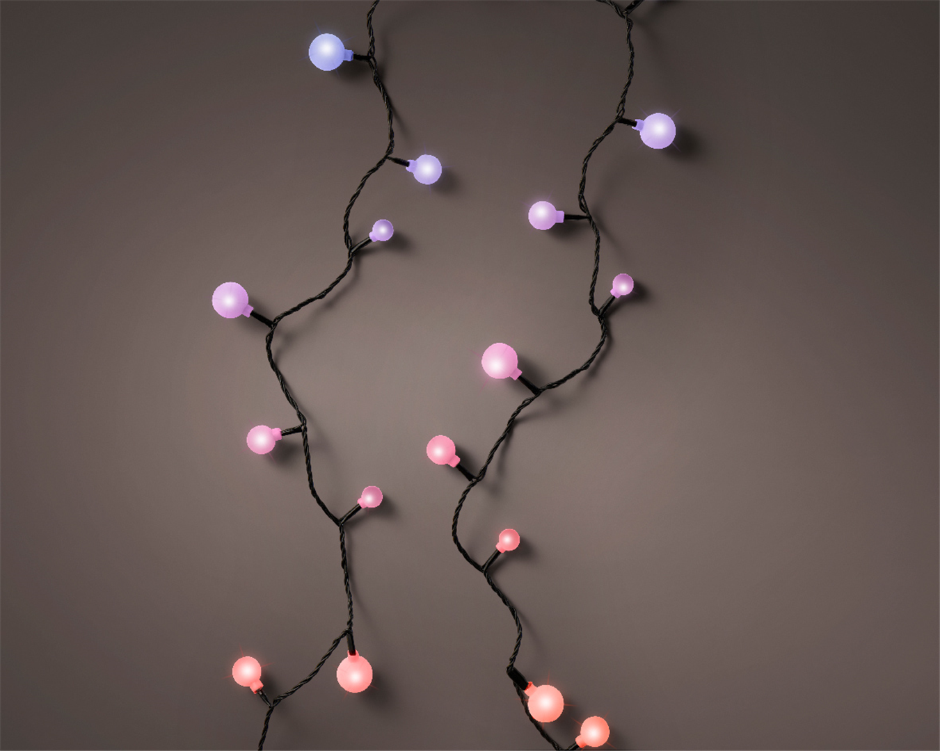 Filo 120led Cherry 3 Misure Filo Nero 900cm Colour Changing