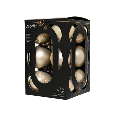 Sfera Vetro D6cm 12pz Mix Pearl Opaco E Lucido