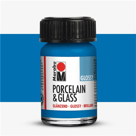 Colore Porcellana E Vetro Lucido Ml.15 057-Genziana