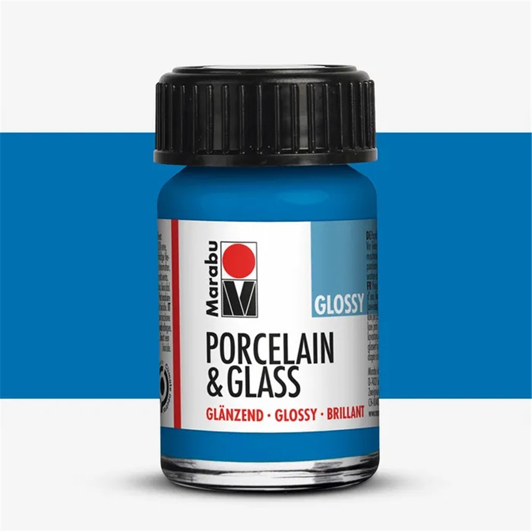 Colore Porcellana E Vetro Lucido Ml.15 057-Genziana