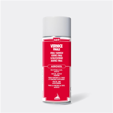 Vernice Finale Spray Lucida  400 Ml 669 Per Pittura A Olio, Acrilico, Ecc.