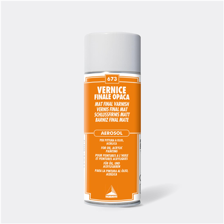 Vernice Finale Opaca Spray  400 Ml 673 Per Pittura A Olio, Acrilico, Ecc.