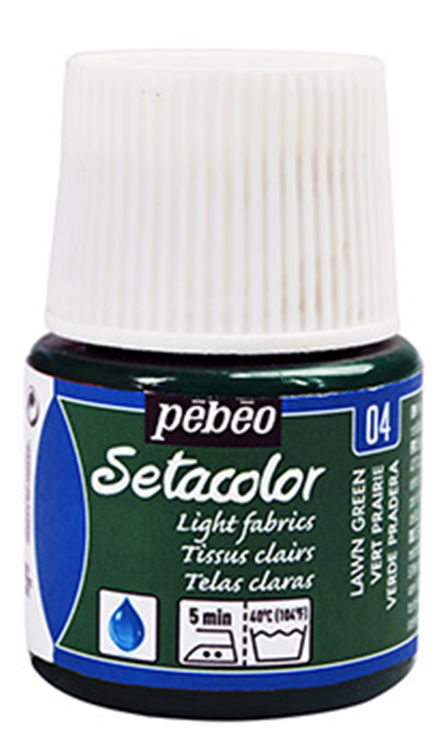 Colore Setacolor 45 Ml Tessuti Chiari 004-Verde Prato — immagine 2