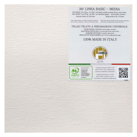 Telaio Telato 100x150 Cm Basic 38 Tela 597 Cotone/poliestere Grana Media