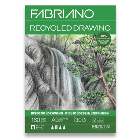 Blocco Recycled Drawing A3 160 Gr. 30 Fogli