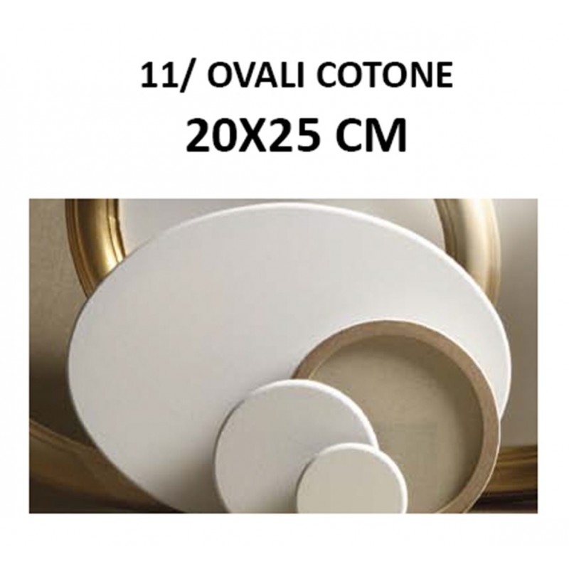 P.e.r. Belle Arti - Canvas 20 X 25 Cm Oval Frame-11/cotton Oval-Fine Grain-Cotton/polyester-Universal Preparation