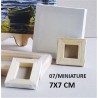 Mini Canvas Frame 7x7 Cm. For Miniatures Fine Grained Canvas 562 Polyester / Viscose / Cotton | Pieraccini