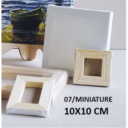 Mini Telaio Telato 10x10 Cm. Per Miniature Tela Grana Fine 562 Poliestere/viscosa/cotone