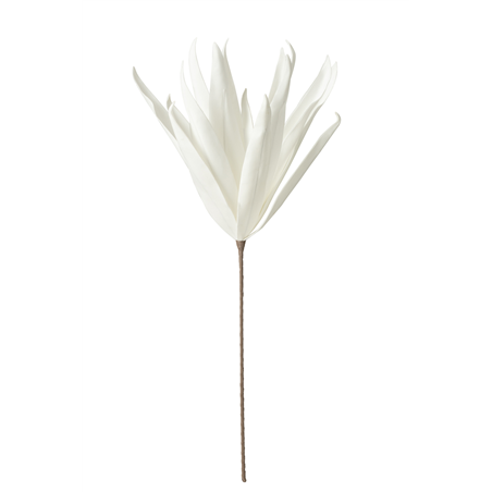 Ramo Fiore Petali Lunghi Eva White H90cm