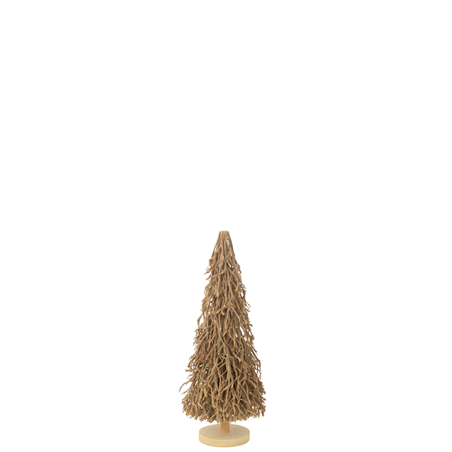 Albero Di Natale Legno Del The H90cm D38cm Naturale