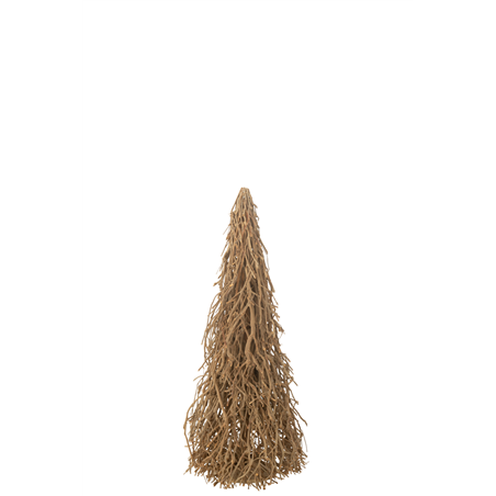 Albero Di Natale Legno Del The H120cm D47cm Naturale