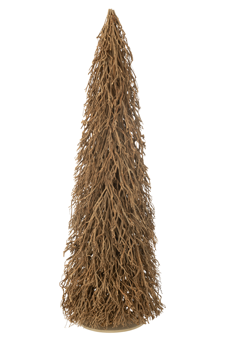 Albero Di Natale Legno Del The H180cm D65cm Naturale