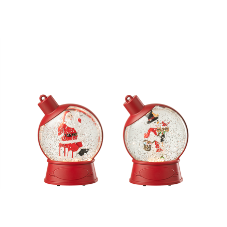 Sfera Boule Con Base Rossa 13cm 1pz. Ass.