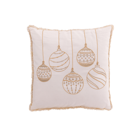 Cuscino Sfere Decorate Bianco Oro 45cm