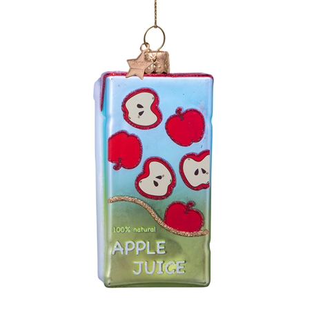 Ornamento Vetro Succo Di Mela H9cm Red