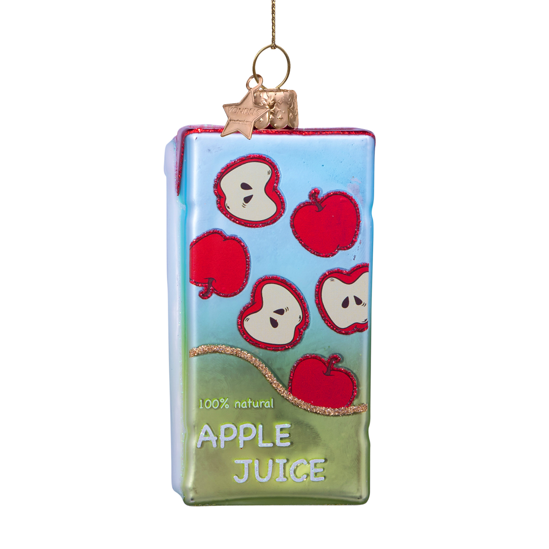 Ornamento Vetro Succo Di Mela H9cm Red