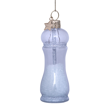 Ornamento Vetro Saliera Trasparente H9cm
