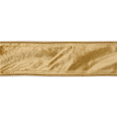Nastro 4,5mtx6,4cm Velluto Oro Gold
