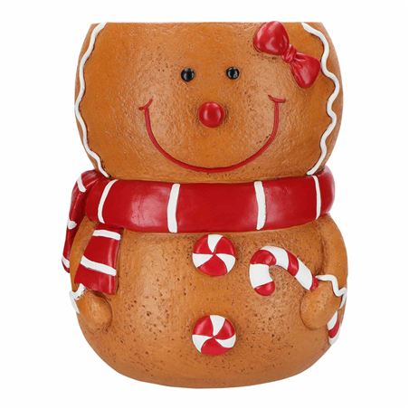 Sgabello Natalizio 38x37,7x46.5cm Gingerbread