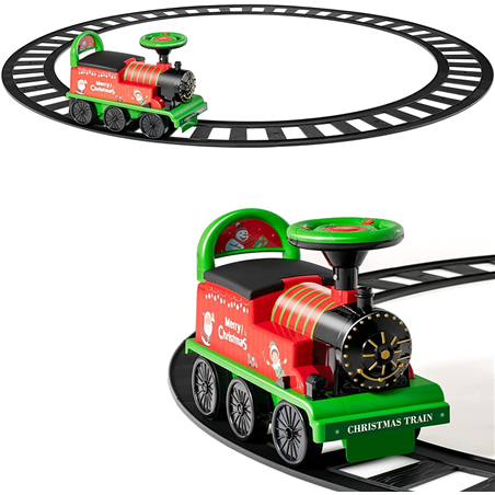 Trenino X Albero Seduta Bimbo Con Rotaie