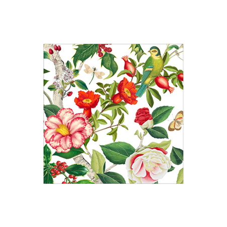 Tovagliolo Natale 25x25  Christmas Chinoiserie White