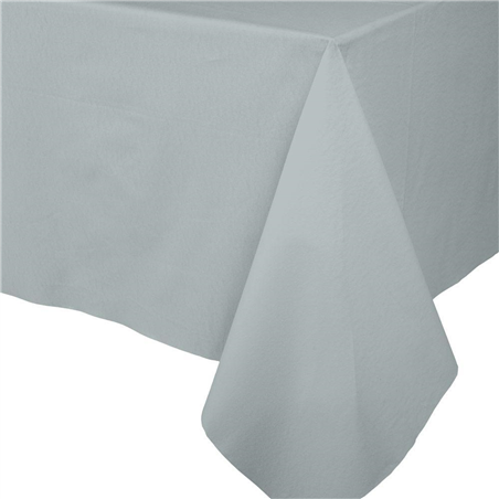 Tovaglia Carta Airlaid E Lino 160x250cm Argento