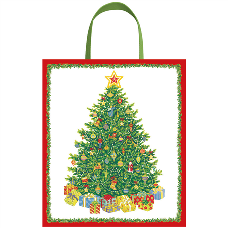 Busta Regalo Shopper 25,5x12x30cm Natale Christmas Tree