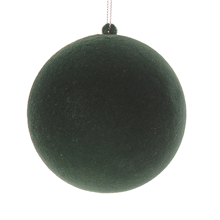 Sfera D20cm Flocked Dark Green