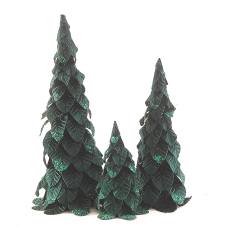 Albero Piume Emerald Green Glitter H64cm