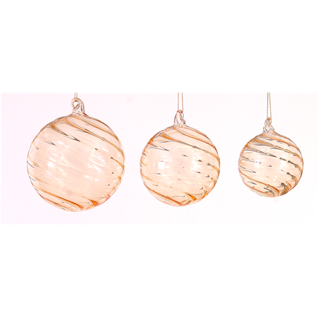 Sfera Vetro 1pz. D08cm Amber Gold