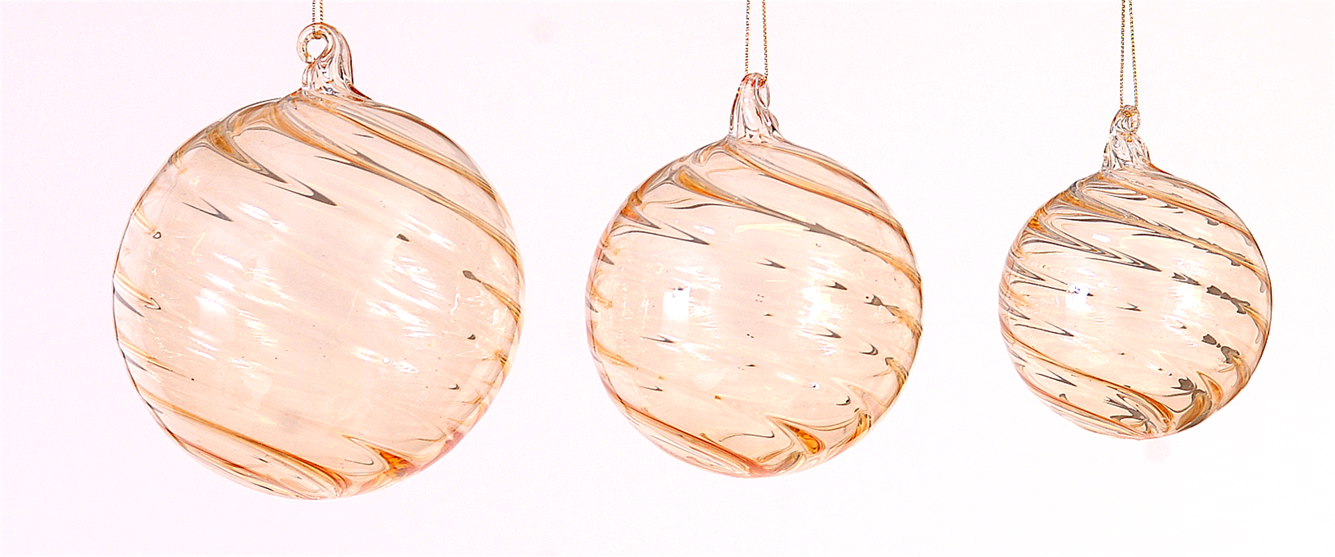 Sfera Vetro 1pz. D08cm Amber Gold