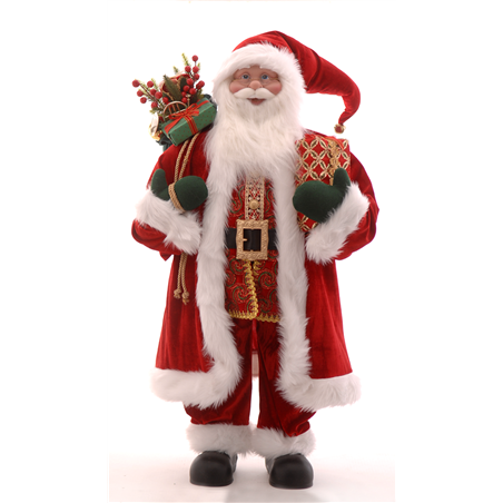 Babbo Natale Con Regali Di Natale H91cm Red White
