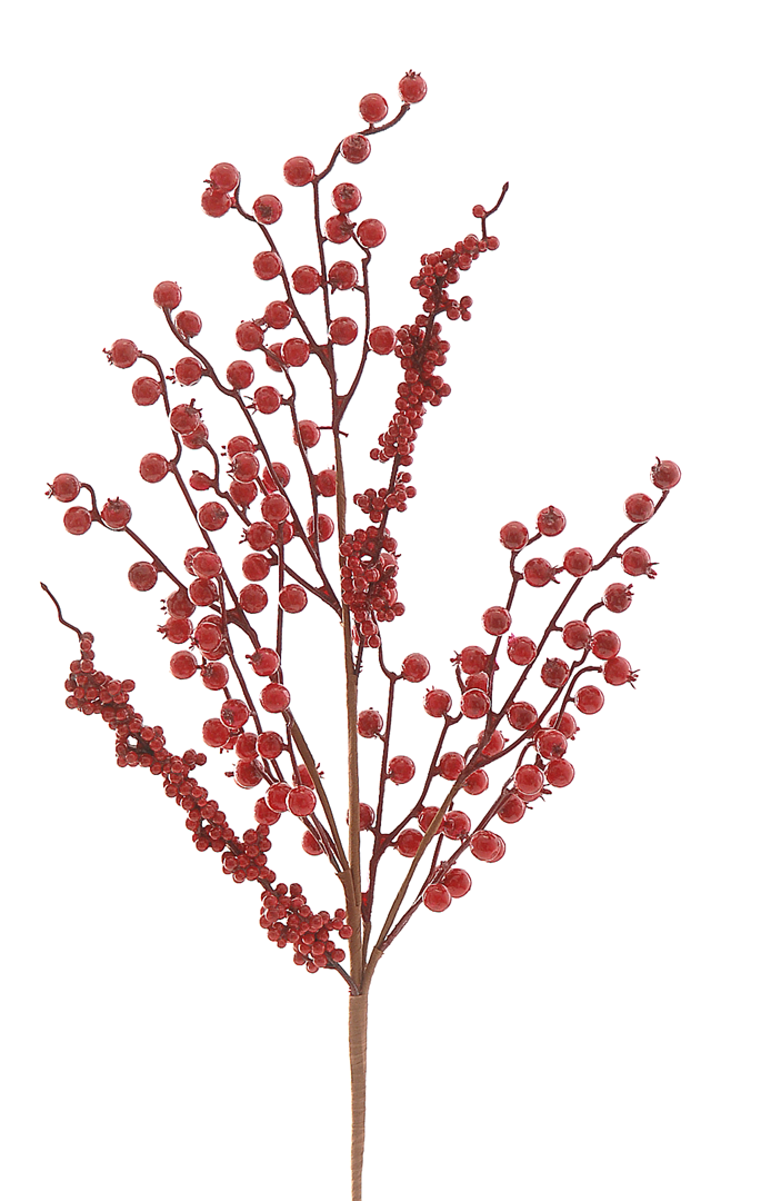 Ramo Multi Bacche Rosse H50cm