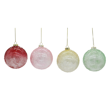 Sfera Vetro D10cm Arcobaleno Glitter Assortit 1pz. Blue-Pink-Gold&dark Pink