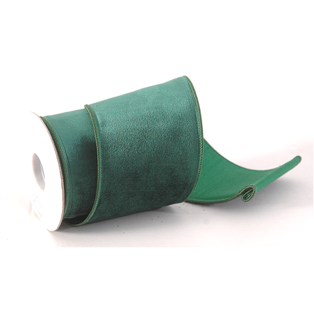 Nastro 10cmx4,6mt Velluto Green