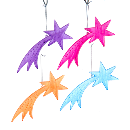 Ornamento Pvc Stella Cometa Glow Multi 18cm 1pz. Multicolor Assortiti