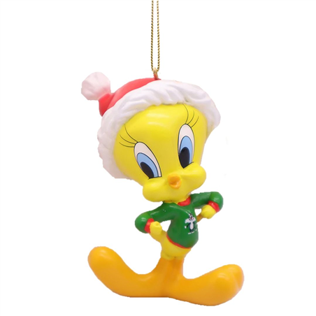 Ornamento 3d Tweety Cappello Babbo Natale