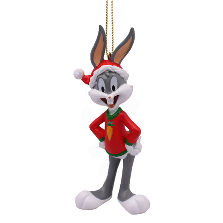 Ornamento 3d Bugs Bunny Cappello Babbo Natale