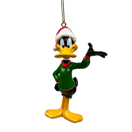 Ornamneto 3d Daffy Duck Cappello Babo Natale