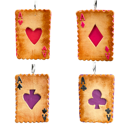 Ornamento Carte Da Gioco Pink Lilac 1pz. Assortito
