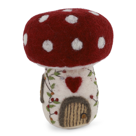 Ornamento Feltro Casetta Fungo Medium
